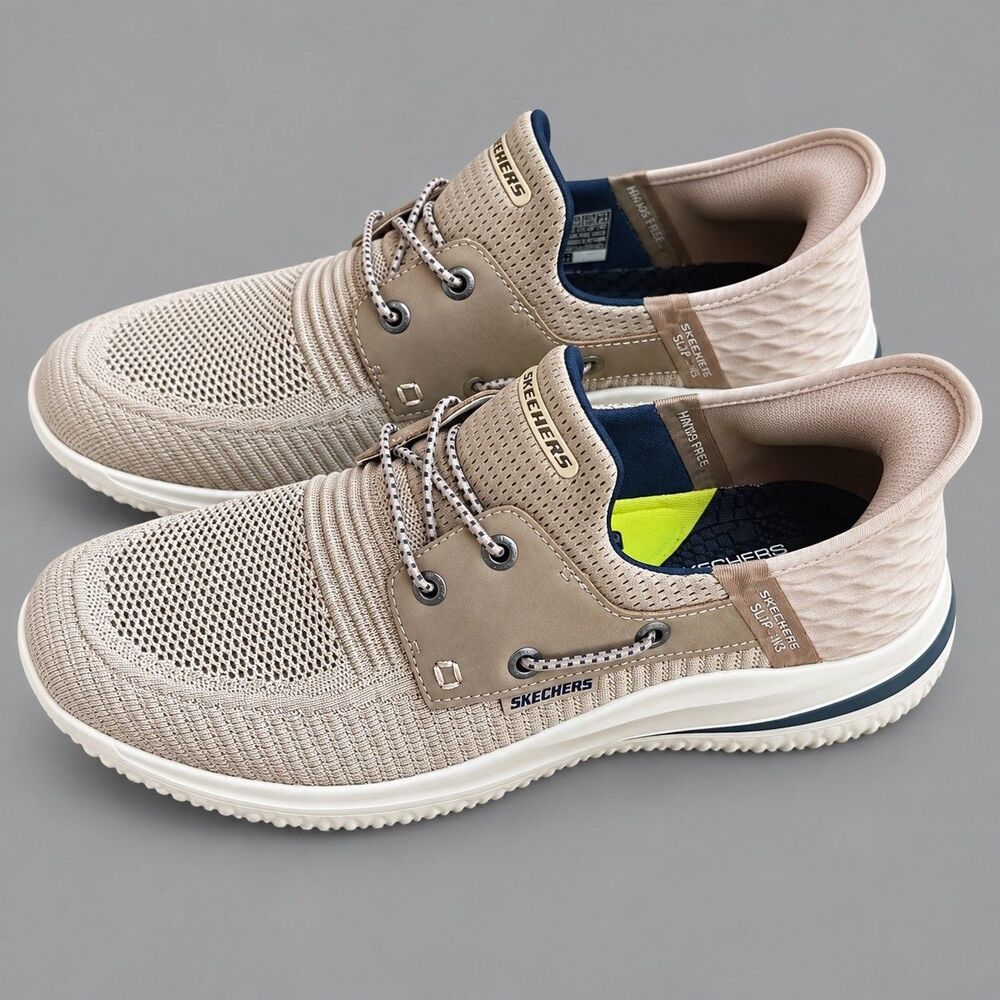 Skechers Slip Ins Delson 3.0 Roth Mens Size 9.5 US Taupe Beige Shoes 210606